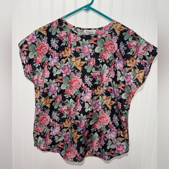California Connections Vintage Floral Women's Top - Picture 1 of 3